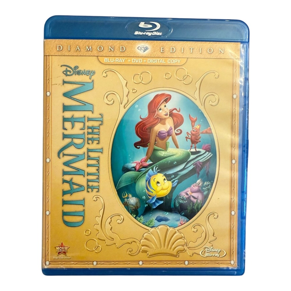 Disney The Little Mermaid Diamond Edition Blu-ray DVD 2-Disc Set 2013 Tested